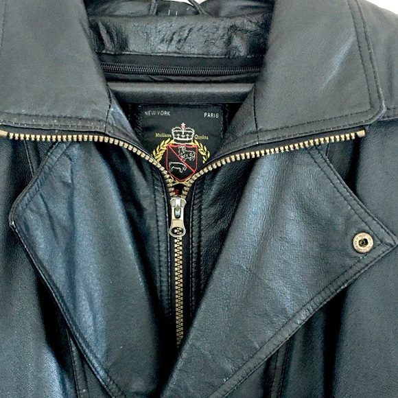 Prestige Leather Black Motorcycle Jacket Large. - Picture 6 of 13